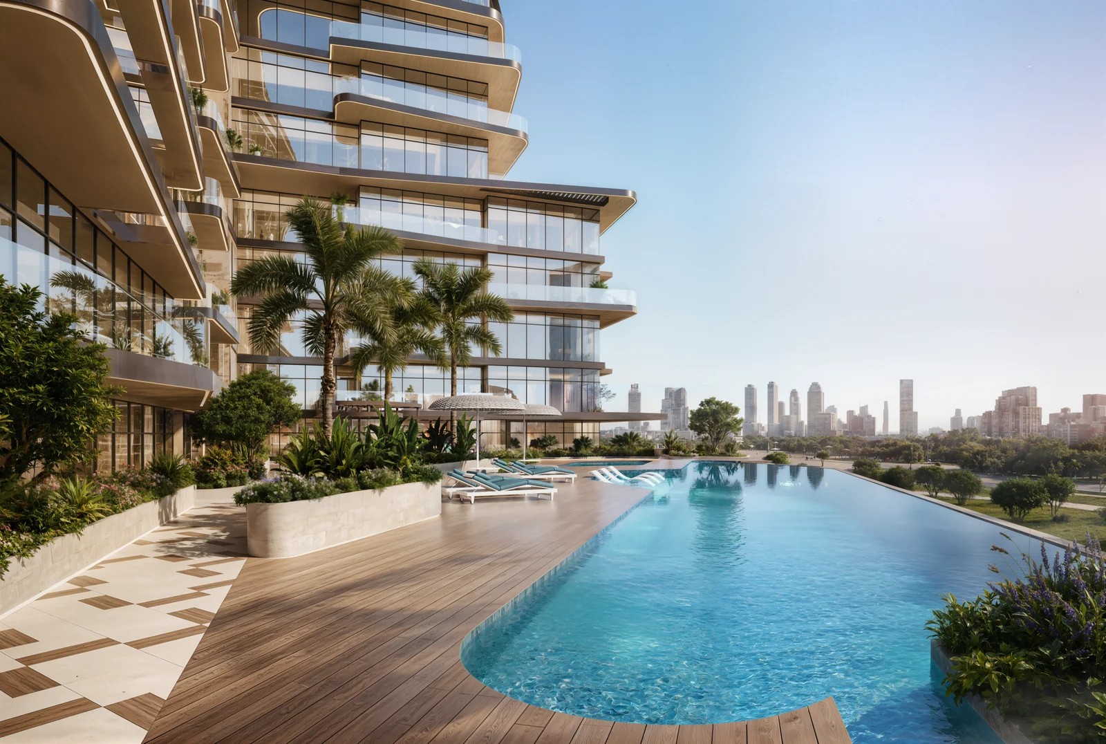 Official architectural render of Flora Bay on Dubai Islands