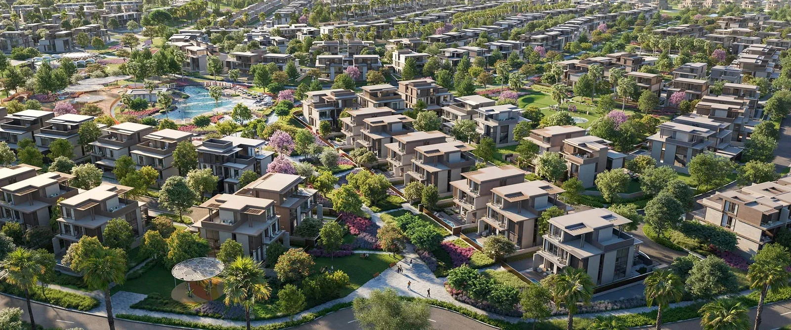 Official architectural render of Nad Al Sheba Gardens villas