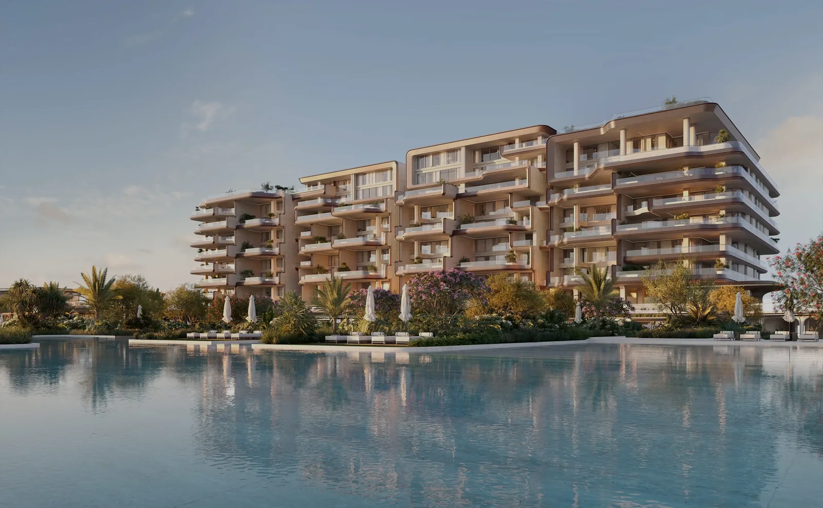 Official architectural render of The Alba Residences on Palm Jumeirah