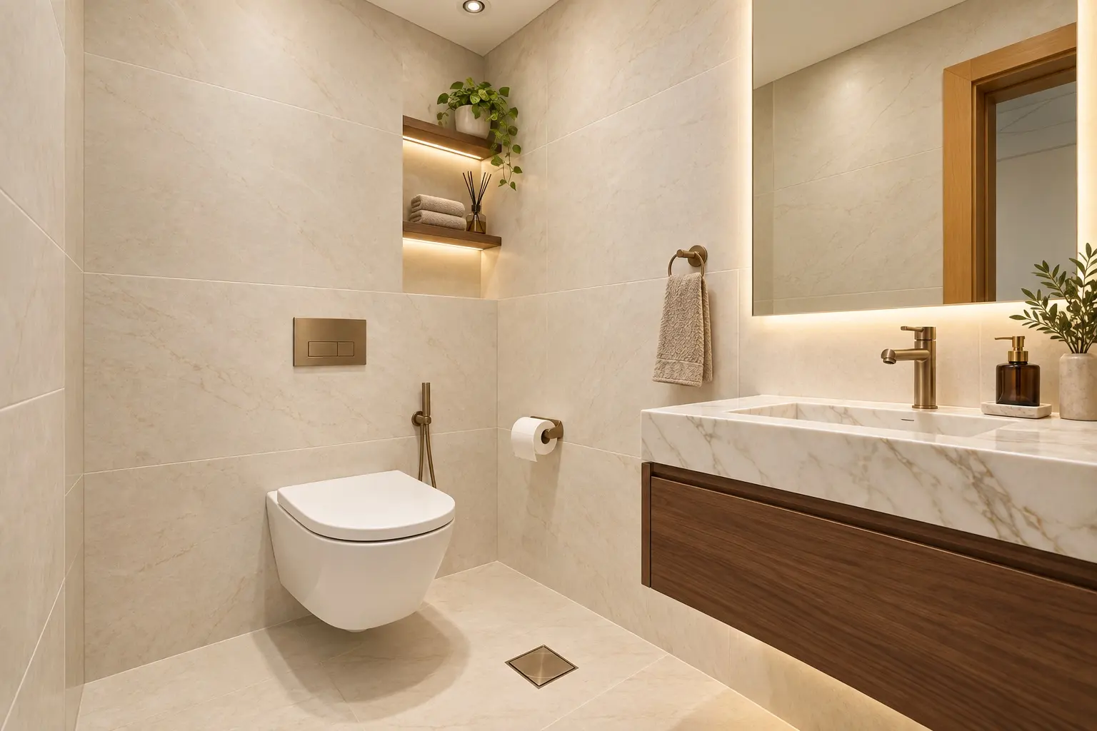 Renovated adjoining washroom